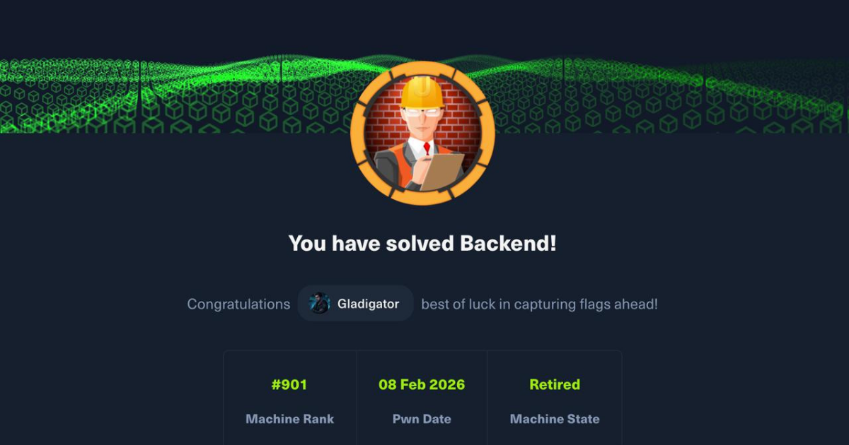 Backend HackTheBox Machine